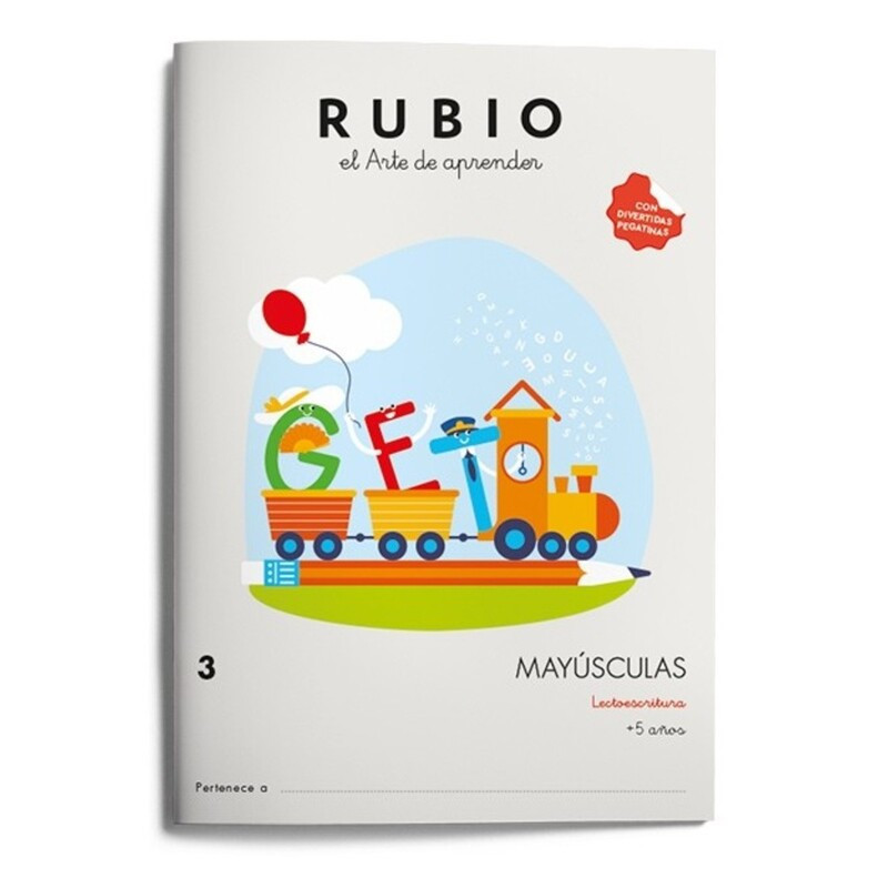 RUBIO ESCRITURA MAYUSCULAS Nº  3   +5 AÑOS