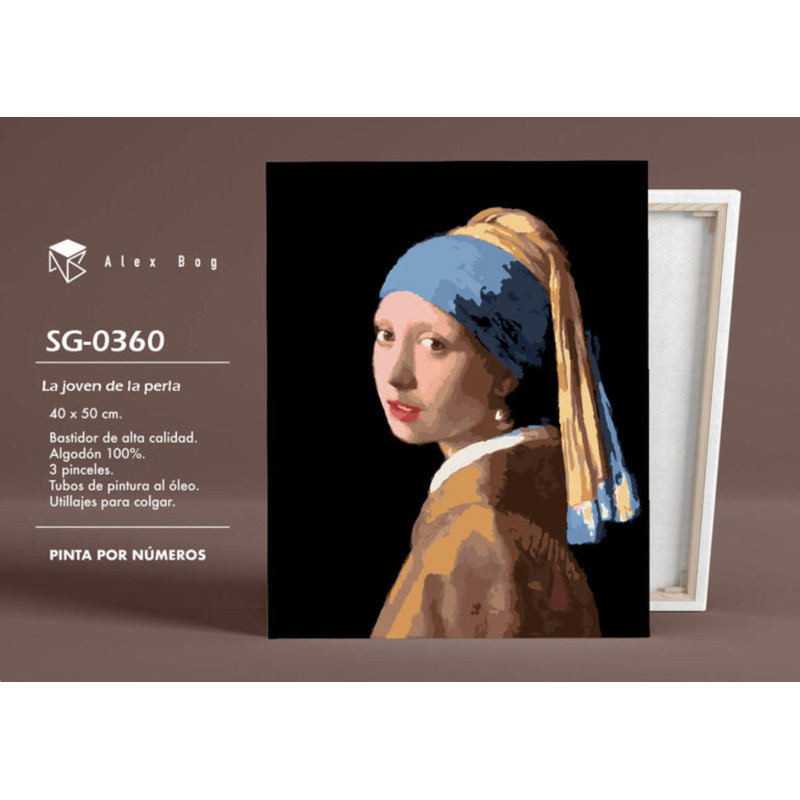 PINTAR POR NUMEROS LA JOVEN DE LA PERLA VERMEER ALEX BOG SG-0360