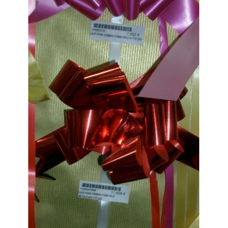 LAZO PARA FORMAR 31MM ROJO METALIZADO PTE 50U