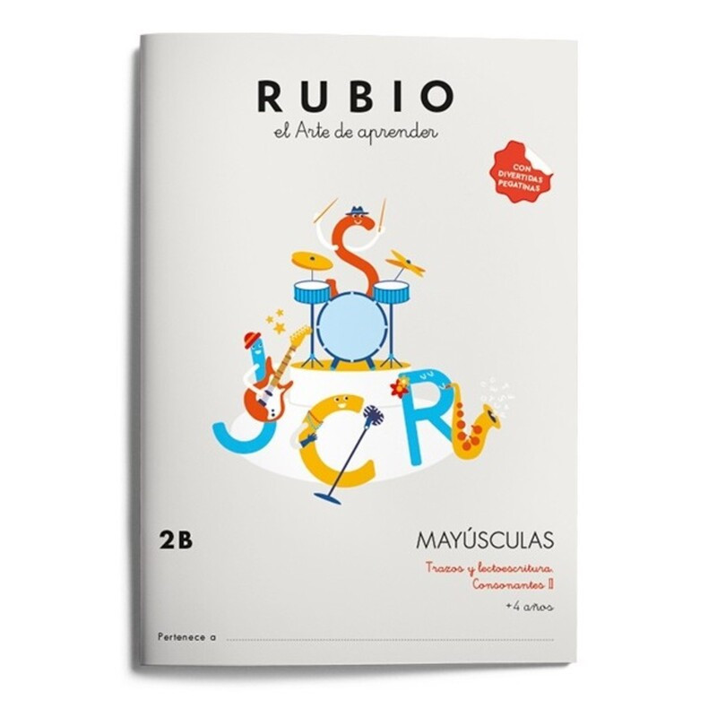 RUBIO ESCRITURA MAYUSCULAS Nº  2B    +4 AÑOS