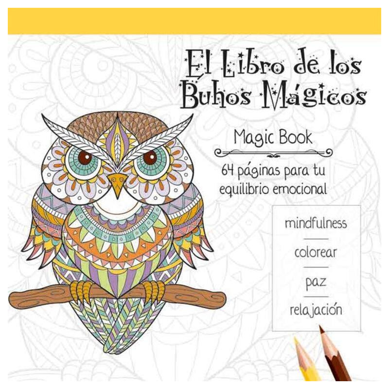BLOC MANDALA 64 PAGINAS 120G LIBRO DE LOS BUHOS MAGICOS ALEX BOG MD-550