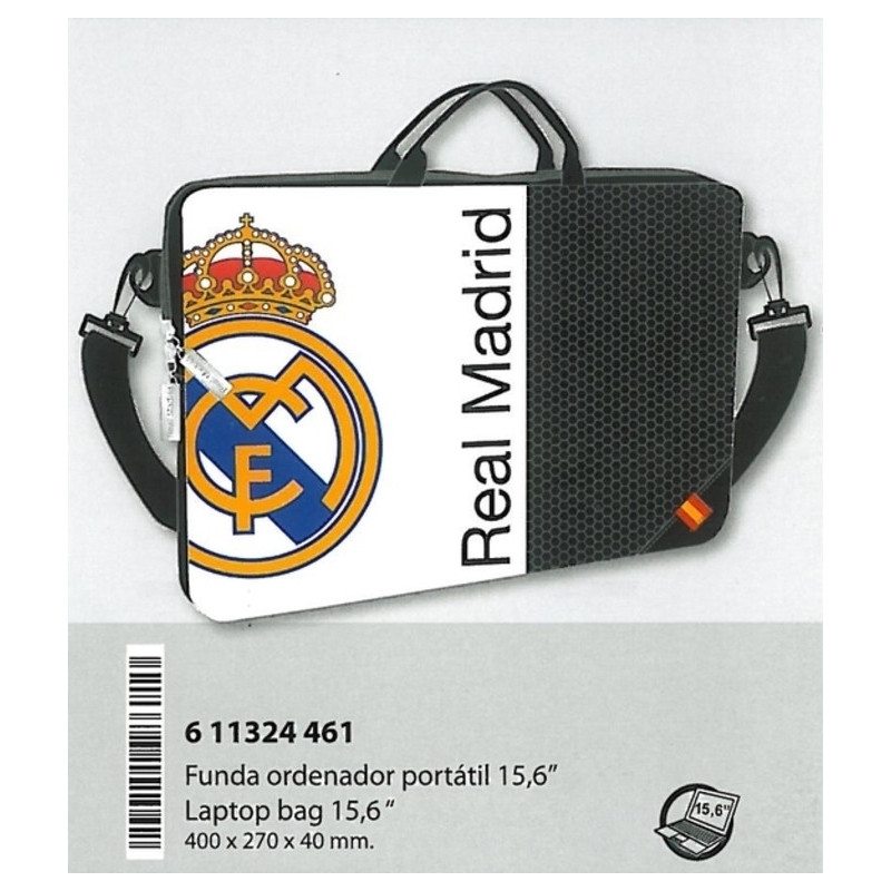FUNDA ORDENADOR SAFTA 13 REAL MADRID ESCUDO 15,6 PULGADAS 11324461