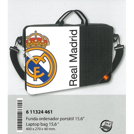 FUNDA ORDENADOR SAFTA 13 REAL MADRID ESCUDO 15,6 PULGADAS 11324461