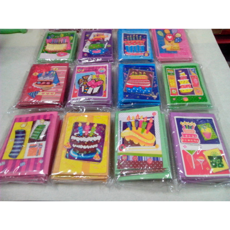 TARJETA FELICITACION WG MINI PURPURINA C/SOBRE B/128U ^