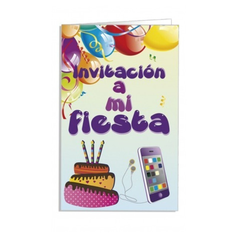 TARJETA INVITACION FIESTA ARGUVAL FIESTA JUVENIL BLISTER 8U 38166 ^