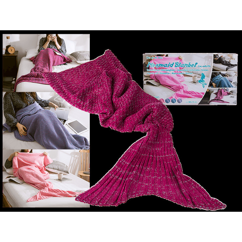 MANTA SUAVE 100% ACRILICO SIRENA COLOR MAGENTA 180CM 32/2091 OOTB