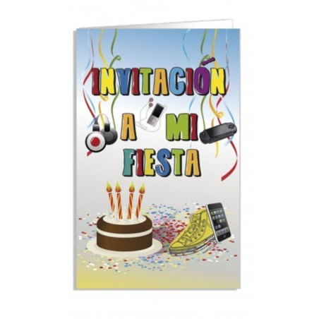 TARJETA INVITACION FIESTA ARGUVAL FIESTA JUVENIL BLISTER 8U 38167 ^