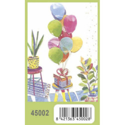 TARJETA FELICITACION ARGU TURNOWSKY GRABADO GLOBOS 45002