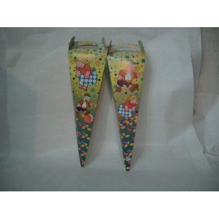 CAJA CARAMELOS CONO CARTON CASITA CHOCOLATE ^