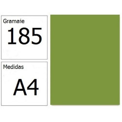 CARTULINA IRIS A4 185G VERDE ABETO 50H.