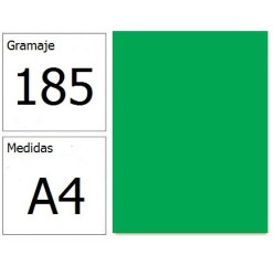 CARTULINA IRIS A4 185G VERDE MANZANA 50H.