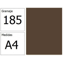 CARTULINA IRIS A4 185G CHOCOLATE 50H.