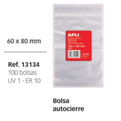BOLSA AUTOCIERRE  6*8 CM PTE 100 APLI 13134