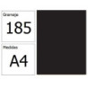 CARTULINA IRIS A4 185G NEGRO 50H.