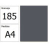 CARTULINA IRIS A4 185G GRIS PLOMO 50H.