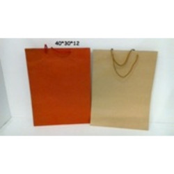 BOLSA PAPEL KRAFT ROJA MARRON 40*30*12 ABAIMPORT PTE 12U 292