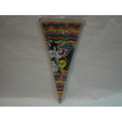 BOLSA CELOFAN DEC CONO MEDIANA PIOLIN ESTRELLAS PTE 100U VERBETENA ^