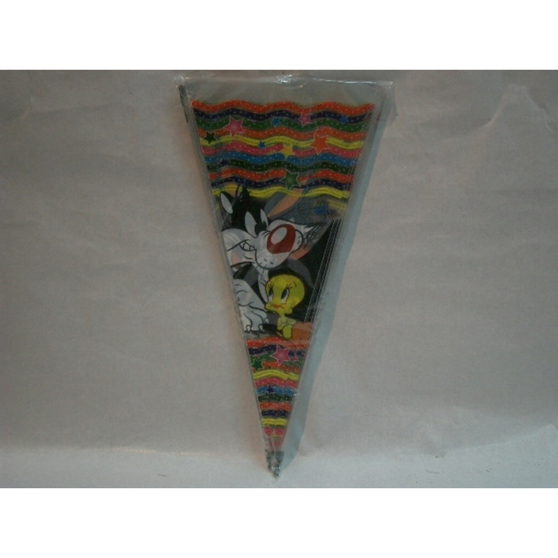 BOLSA CELOFAN DEC CONO MEDIANA PIOLIN ESTRELLAS PTE 100U VERBETENA ^