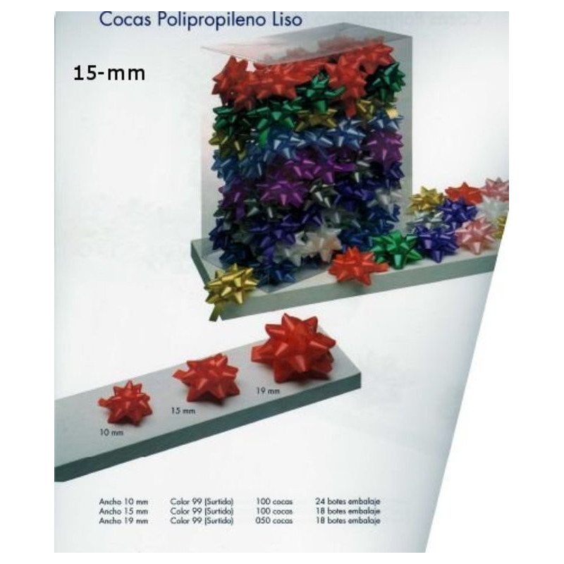 LAZO-ESTRELLA 15MM C/100U