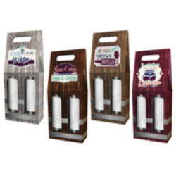 CAJA REGALO 2 BOTELLAS DECORADA C/VENTANA 324857 POESSA UNIDAD