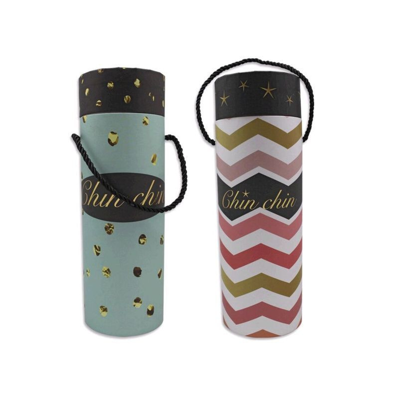 CAJA REGALO BOTELLA DECORADA GOLDEN CHINCHIN REDONDA SURTIDA 325177 POESSA (2) ^