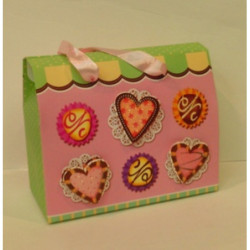 CAJA REGALO BOLSA PAPEL ARGU ROMANTIC PURPURINA C/ASAS 37318 ^