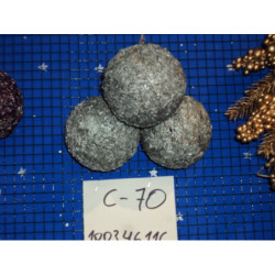 BOLA ALUMINIO PLATA 10CM 46116 ^