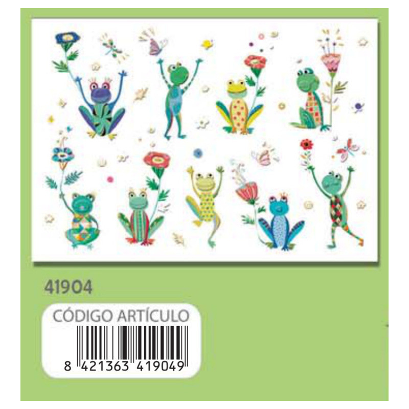 TARJETA FELICITACION ARGU TURNOWSKY RANA FLOR 41908 UNIDAD