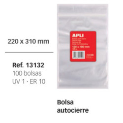 BOLSA AUTOCIERRE 22*31 CM PTE 100 APLI 13132