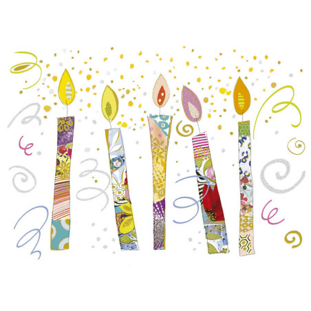 TARJETA FELICITACION ARGU TURNOWSKY VELAS 46696 UNIDAD