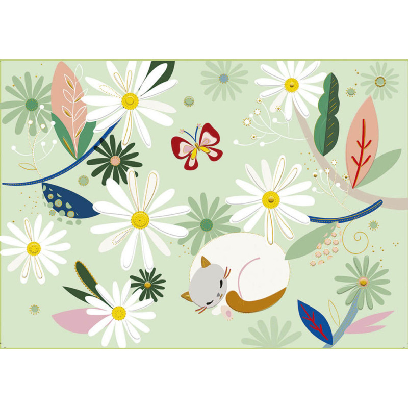 TARJETA FELICITACION ARGU TURNOWSKY FLORES GATO 46696 UNIDAD