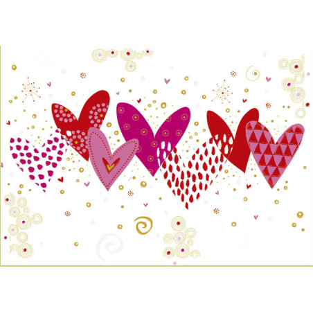 TARJETA FELICITACION ARGU TURNOWSKY CORAZONES 46696 UNIDAD