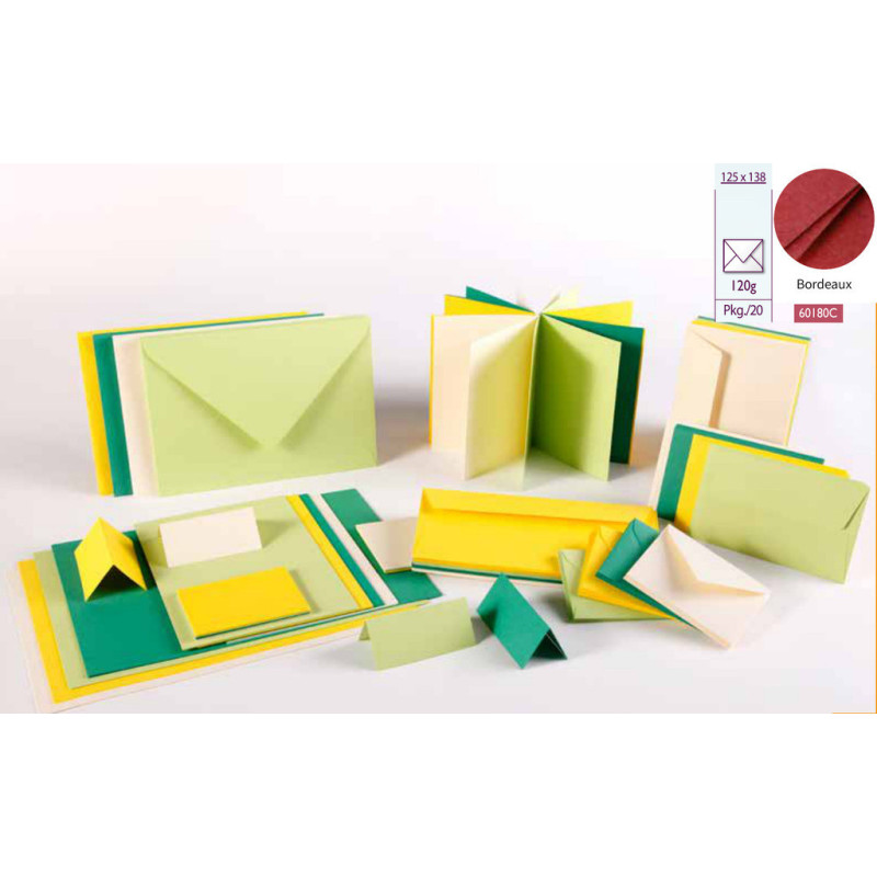 SOBRE EXACLAIR POLLEN COMERCIAL COLOR BURDEOS 125*138 120G PTE 20U 60180C