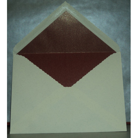 SOBRE MCH A-5 TOSCANA CRUDO ANTIGUO INTERIOR BRILLON ROJO PAQ. 10U 160*220 6382