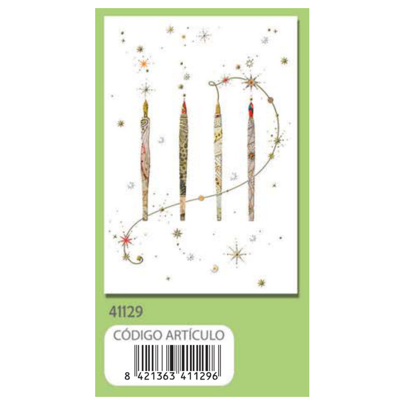 TARJETA FELICITACION ARGU TURNOWSKY PLUMAS 41129 UNIDAD