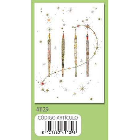 TARJETA FELICITACION ARGU TURNOWSKY PLUMAS 41129 UNIDAD