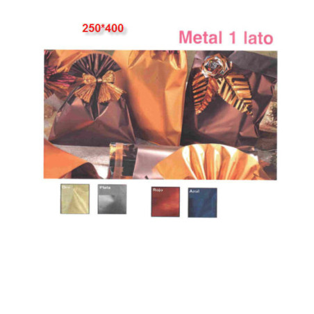 BOLSA CELOFAN METALIZADO LISO 250*400MM AUTOADHESIVAS 100U