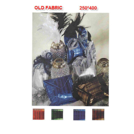 BOLSA CELOFAN METALIZADO OLD FABRIC 250*400MM 100U ^