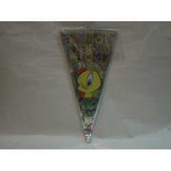 BOLSA CELOFAN DEC CONO MEDIANA PIOLIN METAL PTE 100U ^