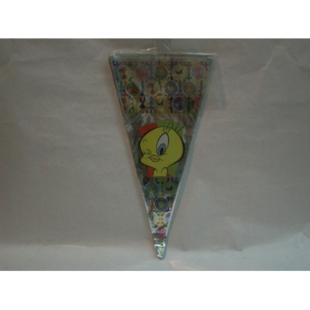 BOLSA CELOFAN DEC CONO MEDIANA PIOLIN METAL PTE 100U ^