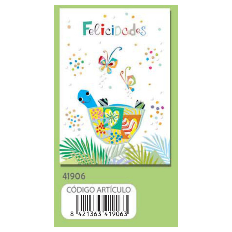 TARJETA FELICITACION ARGU TURNOWSKY TORTUGA 41906 UNIDAD