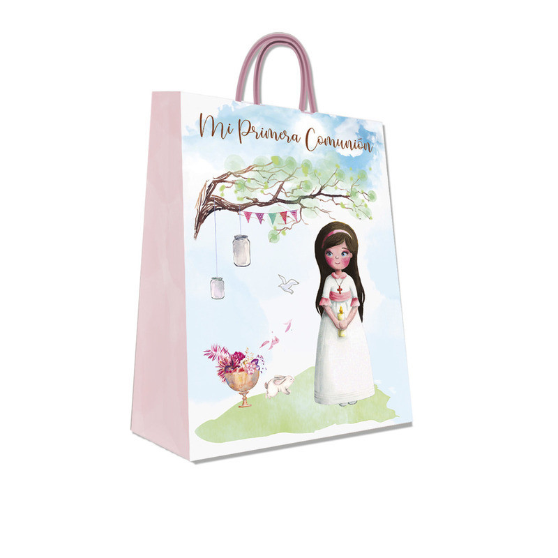 BOLSA REGALO PAPEL ARGU COMUNION NIÑA ARBOL 43985 UNIDAD