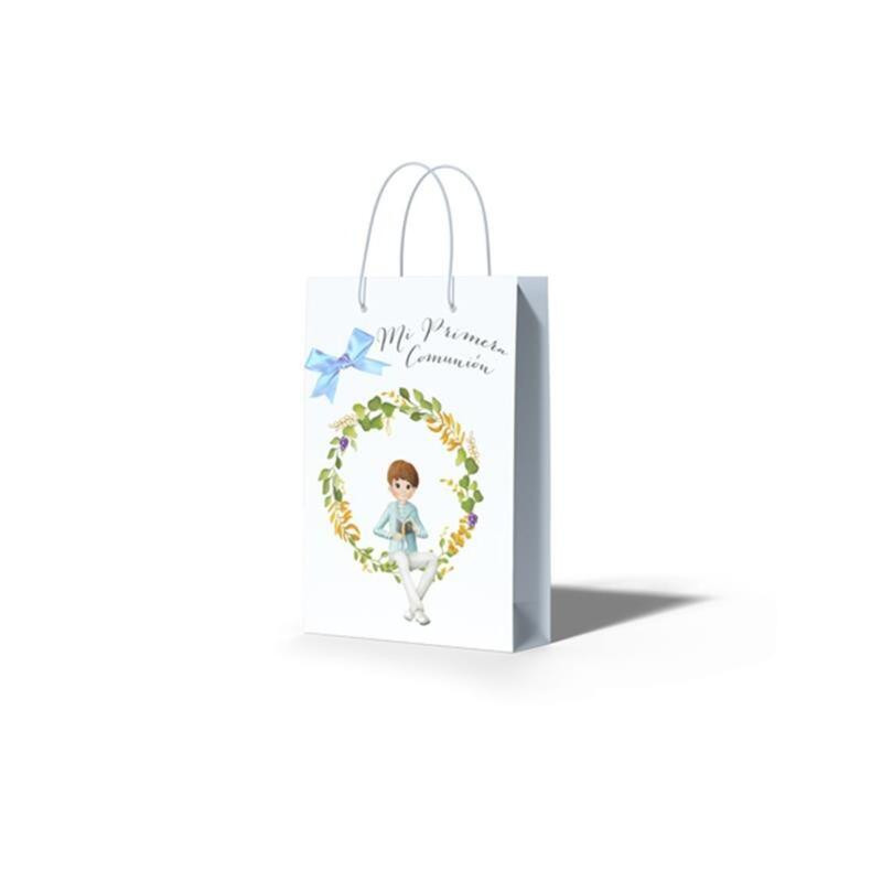 BOLSA REGALO PAPEL ARGU COMUNION NIÑO LAZO 46988 UNIDAD (12)
