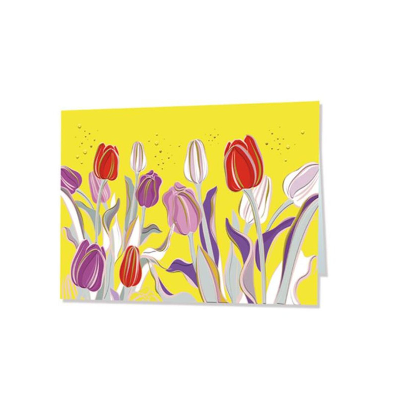 TARJETA FELICITACION ARGU TURNOWSKY TULIPANES 47880 UNIDAD