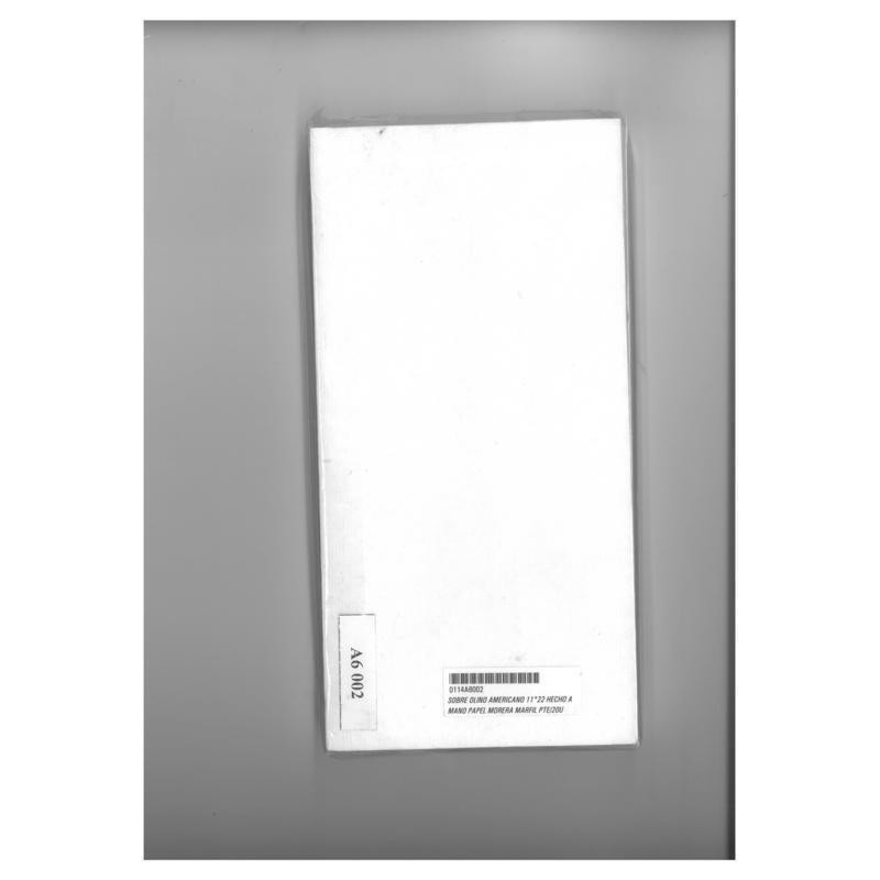 SOBRE OLINO AMERICANO 11*22 HECHO A MANO PAPEL MORERA MARFIL PTE/20U A6002 ^