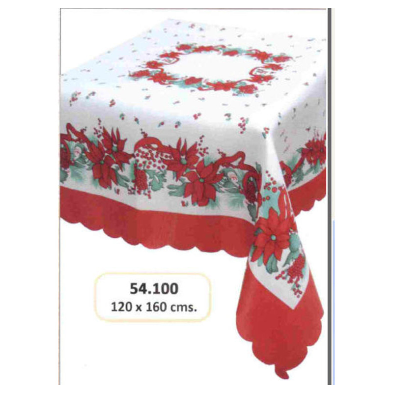 MANTEL TELA NAVIDAD 120*160 PONSETIA ^