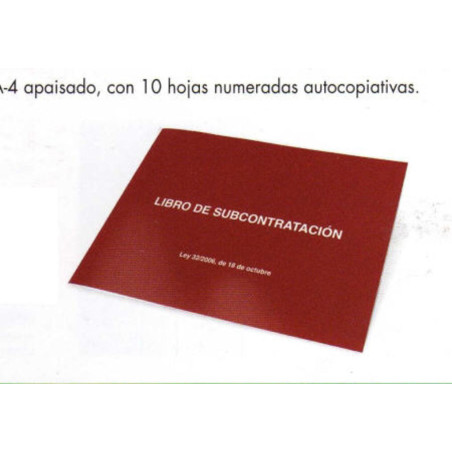 LIBRO DOHE DE SUBCONTRATACION MOD.10011