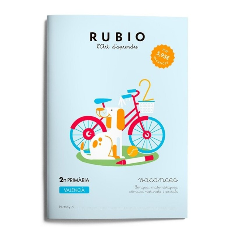 RUBIO VACANCES CUADERNO VALENCIANO 2º PRIMARIA ISBN 978-84-16744-28-2 UNIDAD