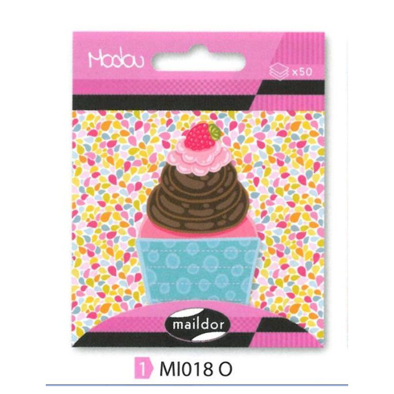 BLOC NOTAS ADHESIVO MAILDOR MODOU 50H CUPCAKE MI018O