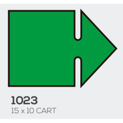 LETRERO CARTULINA FLECHA GRANDE 15*10 PTE 50U MOD 1023